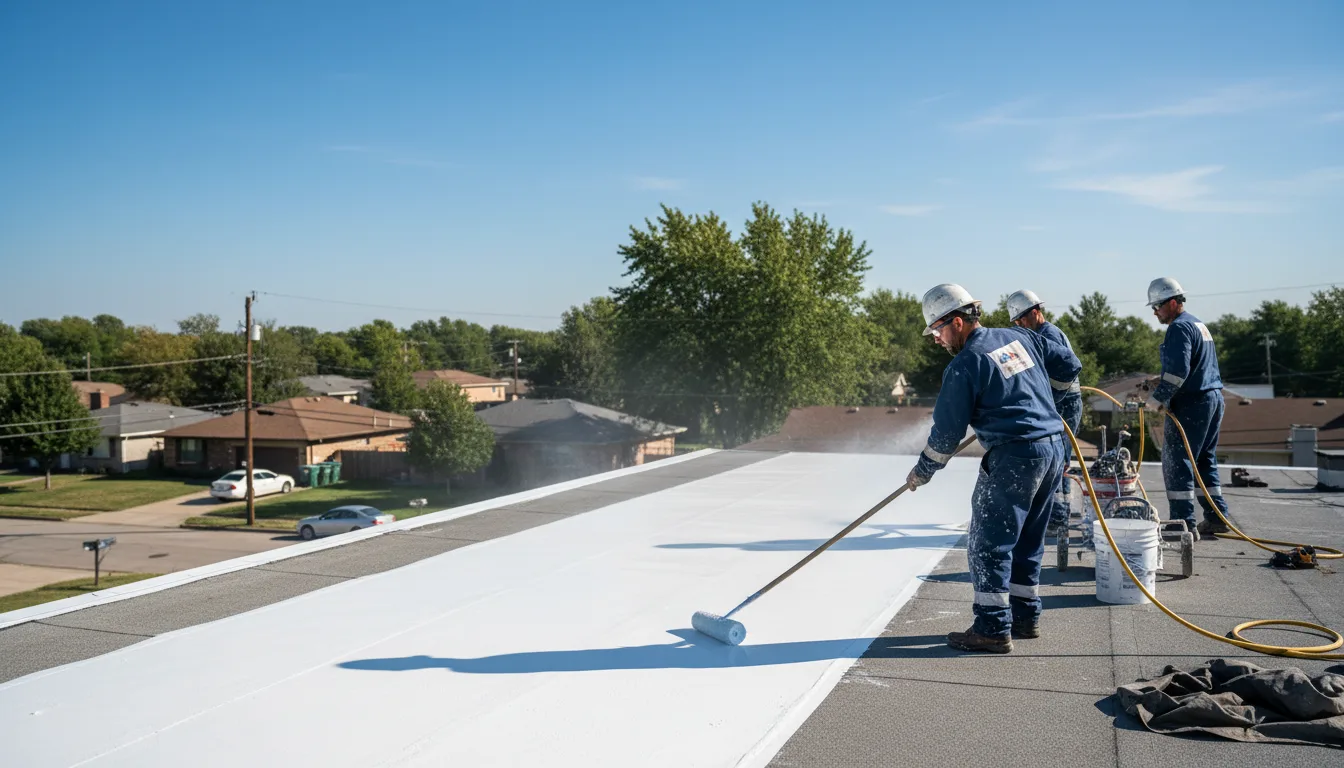 Commercial roof coating in Simpson, KS near me